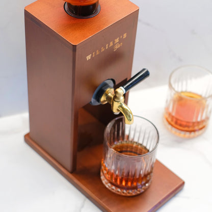 Wooden Whiskey Dispenser | Custom Engraved Liquor Tap for Home Bar, Bourbon Dispenser, Gift for Him, Wedding Anniversary
