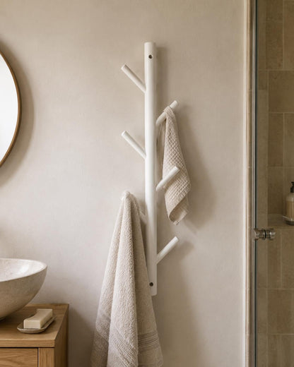 Minimalist Wooden Coat Rack Wall Mounted, Entryway Hook Rack, Solid Wood Mudroom Organizer, Modern Hallway Storage