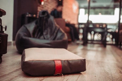Pure Leather Bean Bag Chair | Rustic Handmade Lounger (Cover Only)