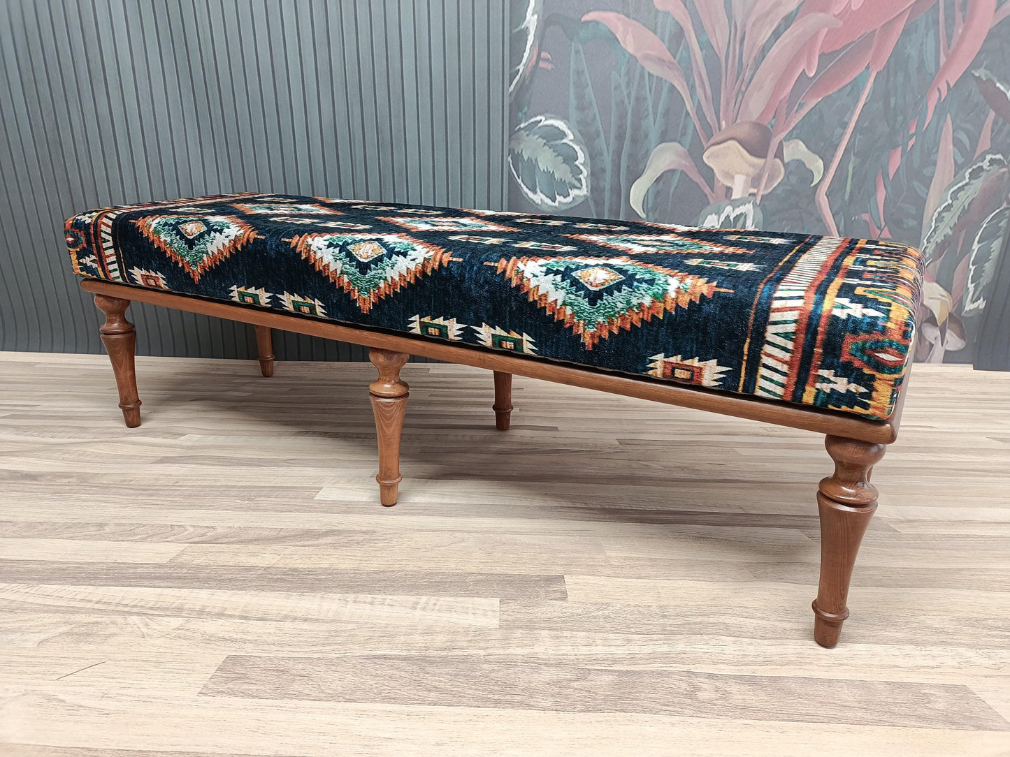 Bedroom Bench, Upholstered Bench, Coffee Table Ottoman, Low Table, Bohemian Bench, Dining Bench, Wooden Side Table, Soft Top