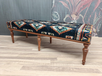 Bedroom Bench, Upholstered Bench, Coffee Table Ottoman, Low Table, Bohemian Bench, Dining Bench, Wooden Side Table, Soft Top