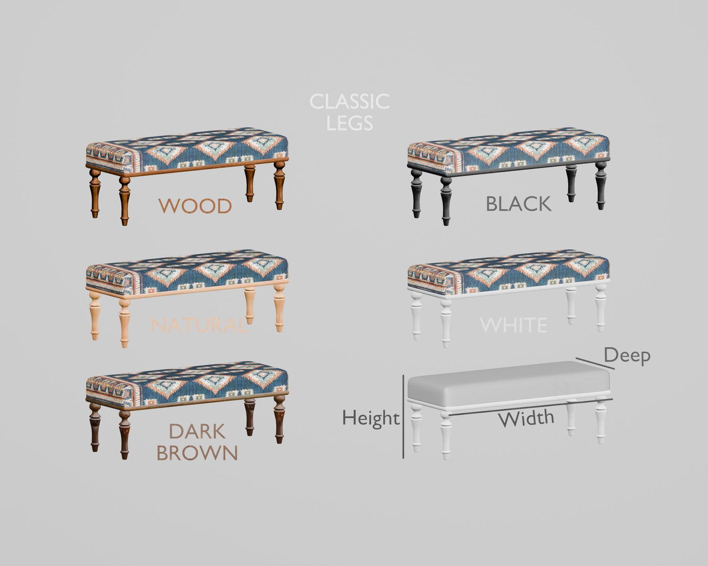 Bedroom Bench, Upholstered Bench, Coffee Table Ottoman, Low Table, Bohemian Bench, Dining Bench, Wooden Side Table, Soft Top