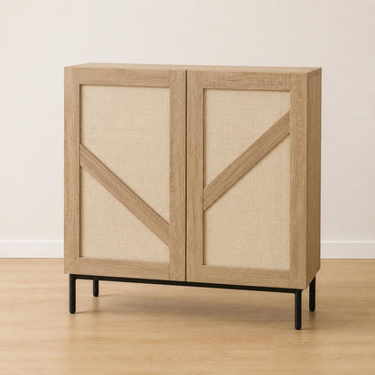 Modern Buffet Cabinet with 2 Doors & Metal Base | Storage Sideboard for Dining Room