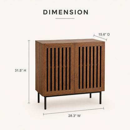 Modern Buffet Cabinet with 2 Doors & Metal Base | Storage Sideboard for Dining Room