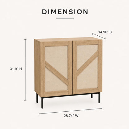 Modern Buffet Cabinet with 2 Doors & Metal Base | Storage Sideboard for Dining Room