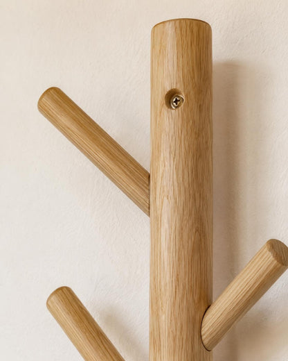 Minimalist Wooden Coat Rack Wall Mounted, Entryway Hook Rack, Solid Wood Mudroom Organizer, Modern Hallway Storage