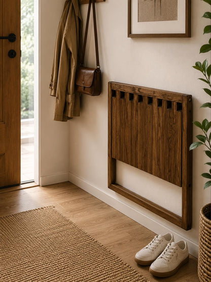 Folding Wall Chair in Solid Oak | Handmade Space Saving Furniture