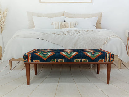 Bedroom Bench, Upholstered Bench, Coffee Table Ottoman, Low Table, Bohemian Bench, Dining Bench, Wooden Side Table, Soft Top