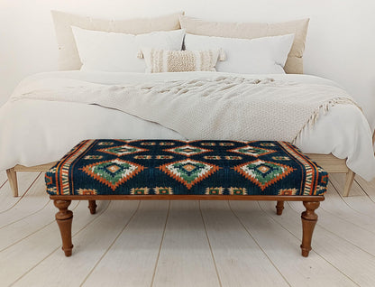 Bedroom Bench, Upholstered Bench, Coffee Table Ottoman, Low Table, Bohemian Bench, Dining Bench, Wooden Side Table, Soft Top