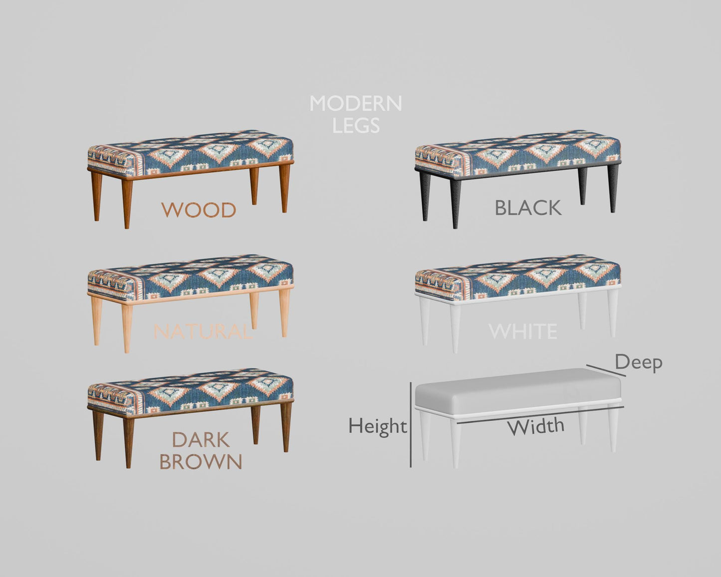 Bedroom Bench, Upholstered Bench, Coffee Table Ottoman, Low Table, Bohemian Bench, Dining Bench, Wooden Side Table, Soft Top