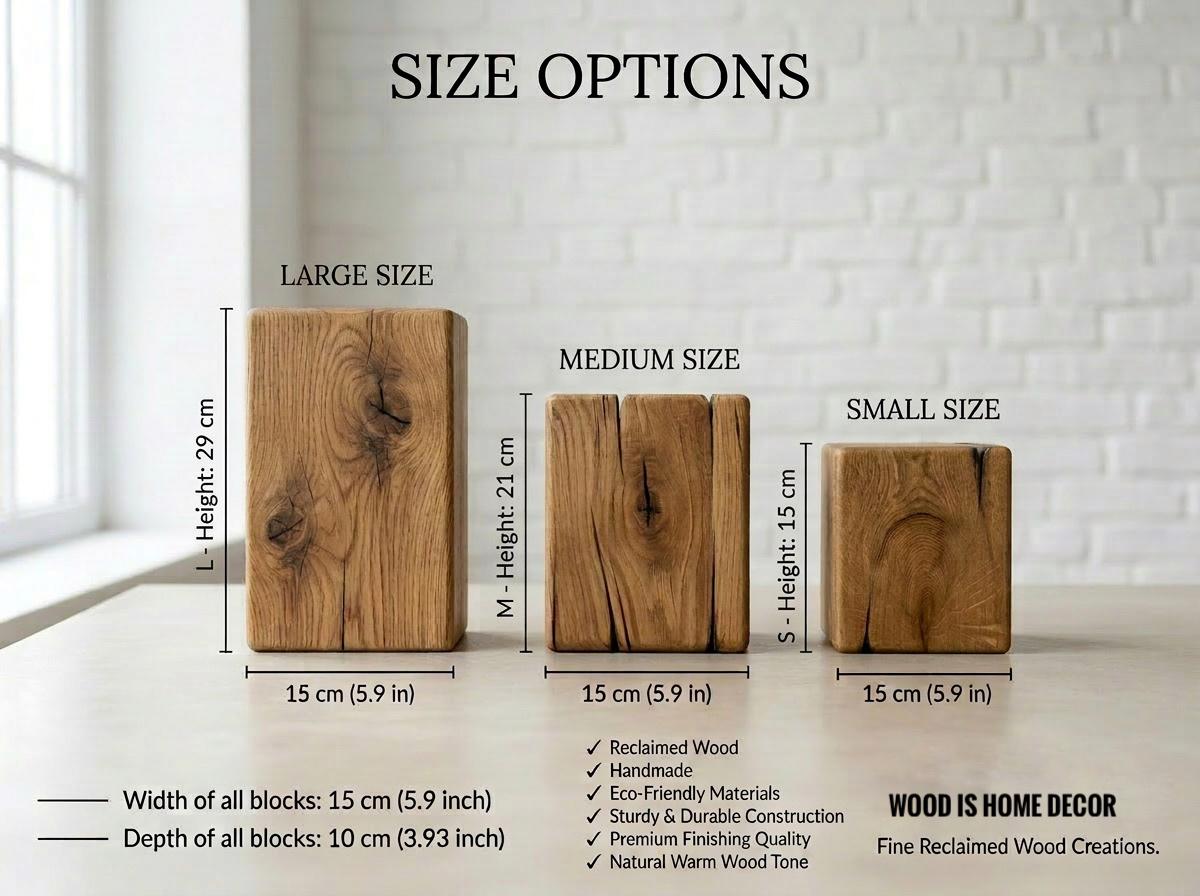 Reclaimed Wood Wall Sconce with GU10 LED, Hardwired or Plug-In