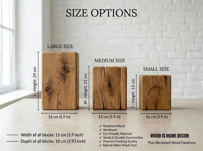 Reclaimed Wood Wall Sconce with GU10 LED, Hardwired or Plug-In