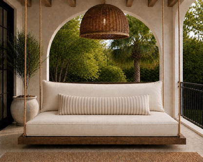 Sunbrella Outdoor Extended Back Cushion | Daybed Bed Swing Pillow | Long Lumbar Cushion | Custom Sizes and Multipe Shades