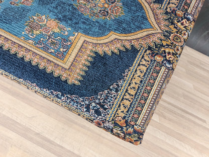 Bedroom ottoman bench, wood bench, boho chair, dining table bench, footstool bench, turkish rug bench, upholstered bench, Bench 867