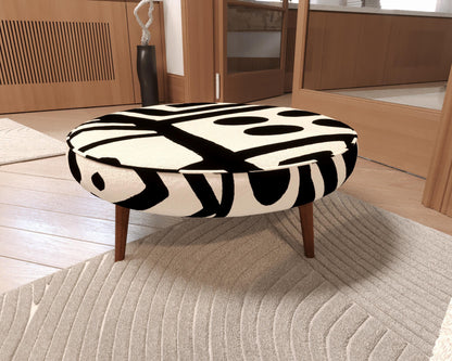 Modern Geometric Abstract Round Coffee Table | Porch Dad Sunshine