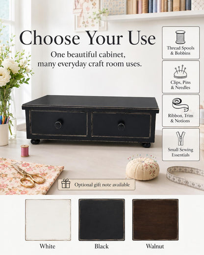 Counter Cabinet | Craft Room Cabinet | Sewing Room Organizer | Wood Anniversary Gift Tea Home | Charging Station Cord Organizer | Storage