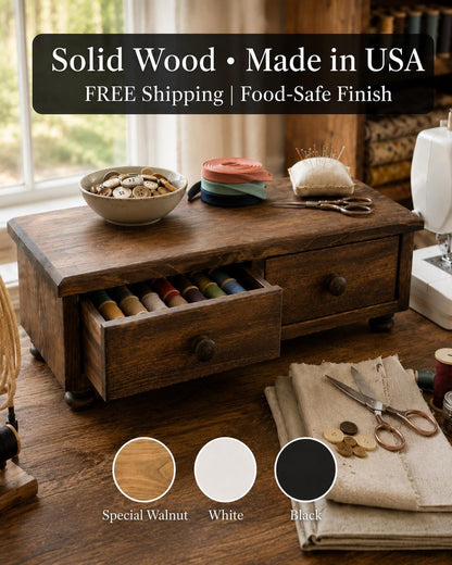 Counter Cabinet | Craft Room Cabinet | Sewing Room Organizer | Wood Anniversary Gift Tea Home | Charging Station Cord Organizer | Storage