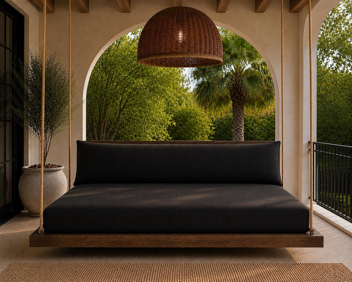Sunbrella Outdoor Extended Back Cushion | Daybed Bed Swing Pillow | Long Lumbar Cushion | Custom Sizes and Multipe Shades