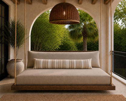 Sunbrella Outdoor Extended Back Cushion | Daybed Bed Swing Pillow | Long Lumbar Cushion | Custom Sizes and Multipe Shades