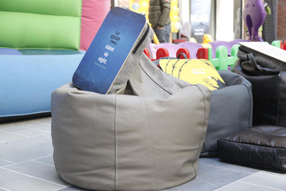 Pure Leather Bean Bag Chair | Rustic Handmade Lounger (Cover Only)