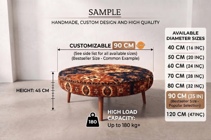 Modern Geometric Abstract Round Coffee Table | Porch Dad Sunshine