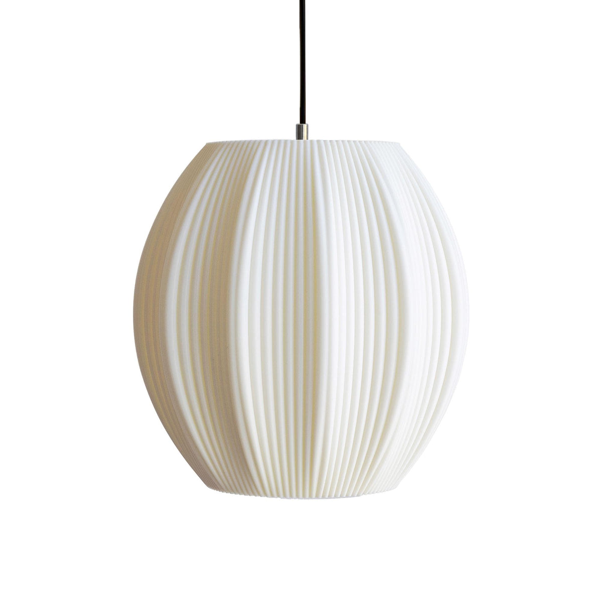 Ribbed Pendant Lamp, Japandi Globe & Tube Hanging Light