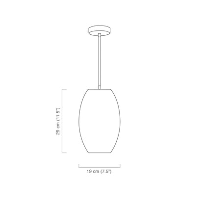 Ribbed Pendant Lamp, Japandi Globe & Tube Hanging Light