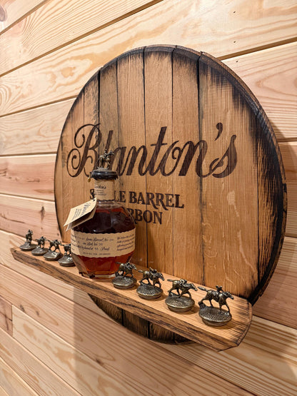 NEW Blanton's Bourbon Topper and Bottle Display - Laser Etched Barrel Lid