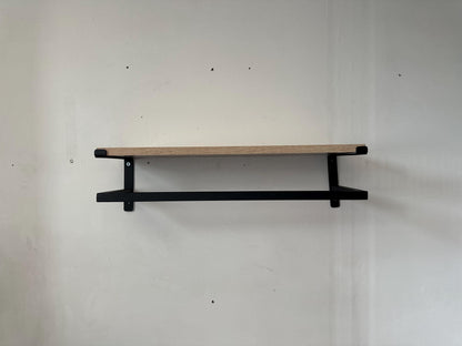 Wall Mounted Clothing Rack with Shelf, Clothes Hanging Rail, Modern Floating Closet Organizer, Entryway Shelf, Metal Garment Rack