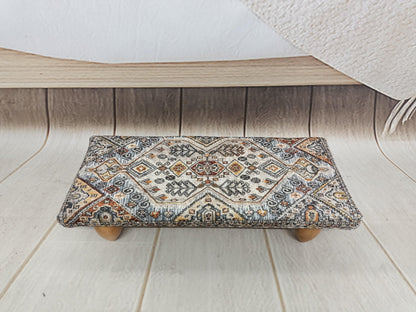 Foot rest pouf, Upholstered bed step, Multipurpose stool, Under desk stool, Foot bench, Ottoman bench, Low stool, Couch table, Boho tray