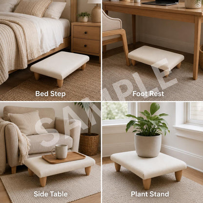 Ottoman for bed, Stepping stool, handmade stool, Reading stand, Upholstered bench, Foot rest stool, Footstool, Low chair, Floor pouf