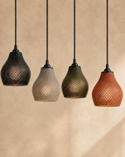 Modern Lattice Pendant Light with E26 Socket & Ceiling Canopy
