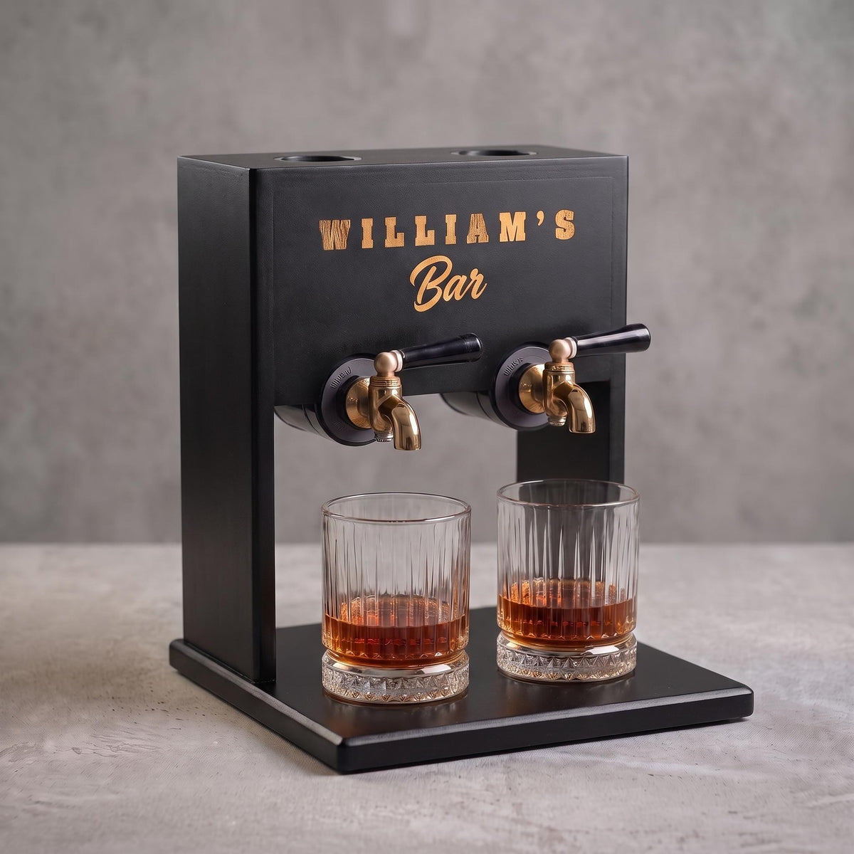 Wooden Whiskey Dispenser | Custom Engraved Liquor Tap for Home Bar, Bourbon Dispenser, Gift for Him, Wedding Anniversary