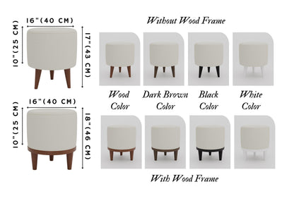 Dressing Table Bench, Vanity bench, Ottoman pouf, Pouf with legs, Entry bench, Handmade furniture, Foot rest stool, Round footstool