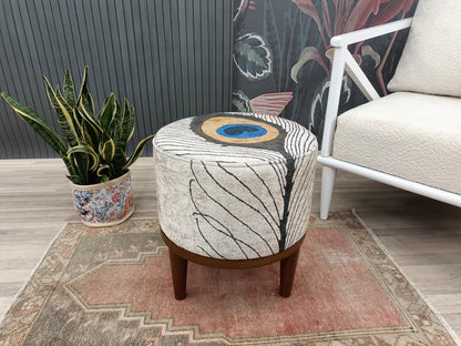 Ottoman chair, Accent chair, Bohemian chair, Footstool pouf, Entry chair, Peacock chair, Lobby stool, Retro chair, Upholstered bench