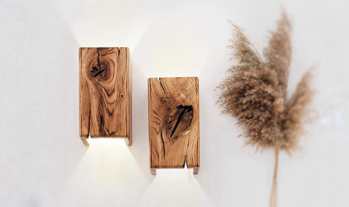 Handmade wood plug in wall sconce or with switch fixture, custom size wall bedside lamp, sconce lighting, lampshades, wood oak wall lights