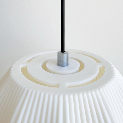 Ribbed Pendant Lamp, Japandi Globe & Tube Hanging Light