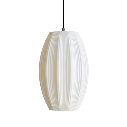 Ribbed Pendant Lamp, Japandi Globe & Tube Hanging Light