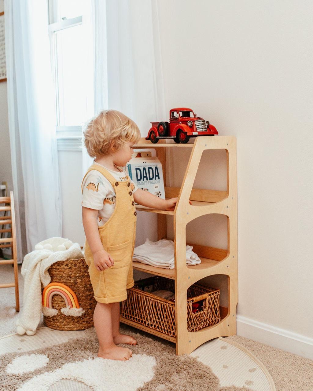 Montessori Clothing Rack & Shelf Set for Organized Toddler Nursery