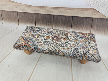 Foot rest pouf, Upholstered bed step, Multipurpose stool, Under desk stool, Foot bench, Ottoman bench, Low stool, Couch table, Boho tray