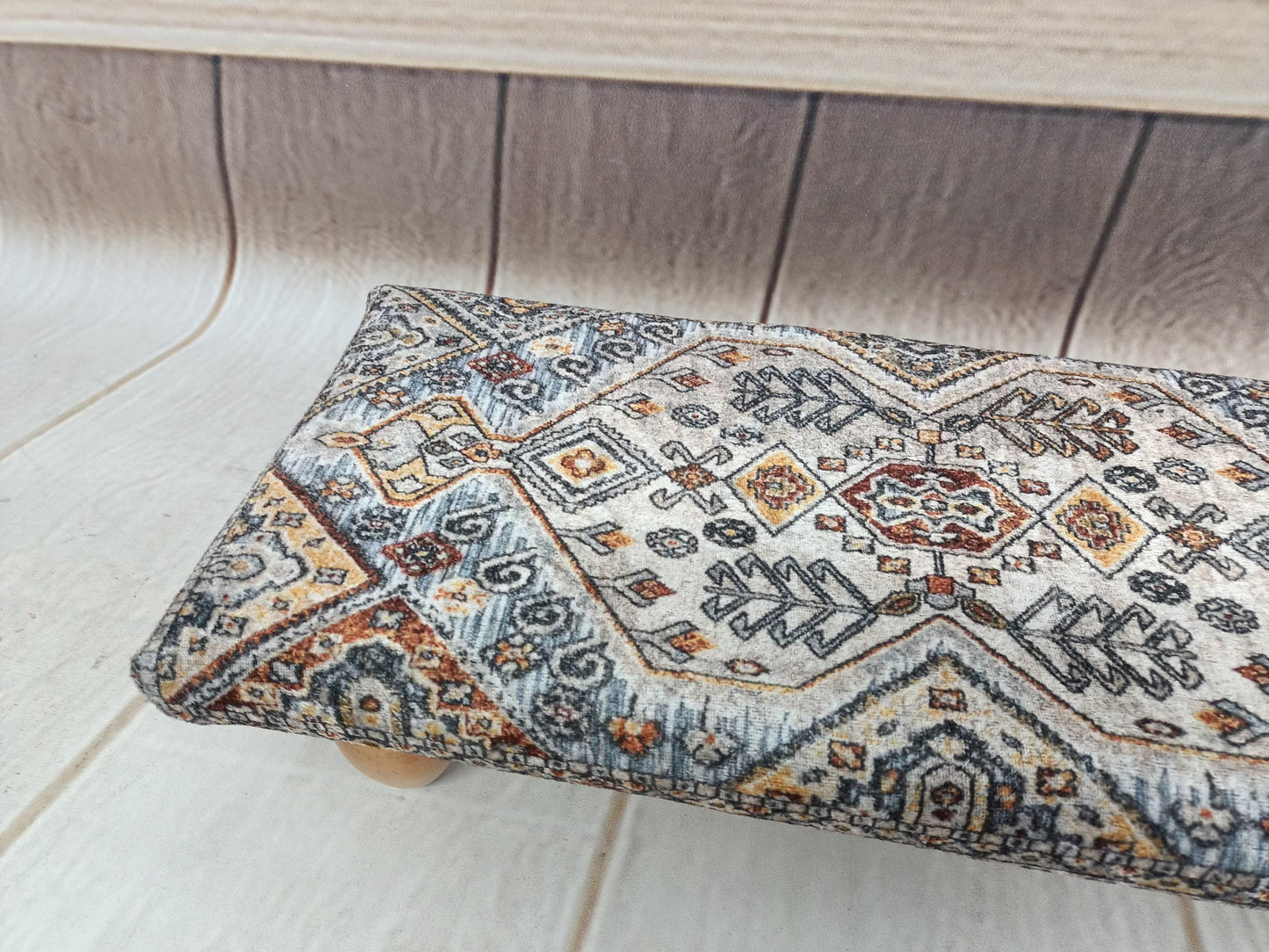 Foot rest pouf, Upholstered bed step, Multipurpose stool, Under desk stool, Foot bench, Ottoman bench, Low stool, Couch table, Boho tray