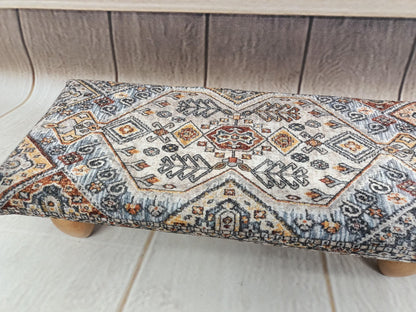 Foot rest pouf, Upholstered bed step, Multipurpose stool, Under desk stool, Foot bench, Ottoman bench, Low stool, Couch table, Boho tray