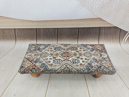 Foot rest pouf, Upholstered bed step, Multipurpose stool, Under desk stool, Foot bench, Ottoman bench, Low stool, Couch table, Boho tray