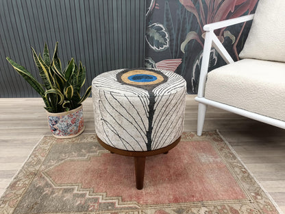 Ottoman chair, Accent chair, Bohemian chair, Footstool pouf, Entry chair, Peacock chair, Lobby stool, Retro chair, Upholstered bench