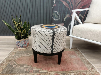 Ottoman chair, Accent chair, Bohemian chair, Footstool pouf, Entry chair, Peacock chair, Lobby stool, Retro chair, Upholstered bench