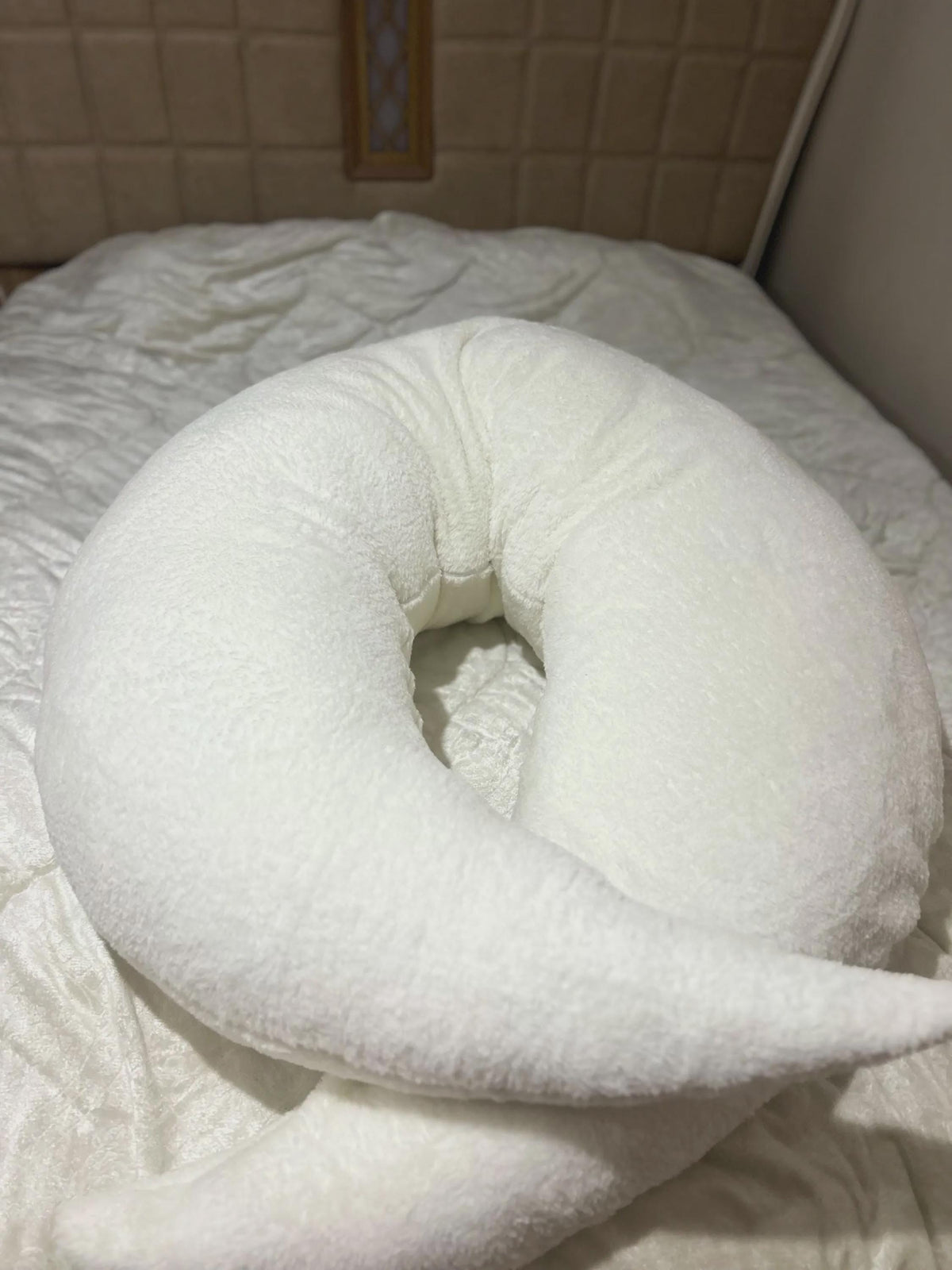 Giant Crescent Moon Pillow, Handcrafted Turkish Body, Plush Hugging Bed Pillow