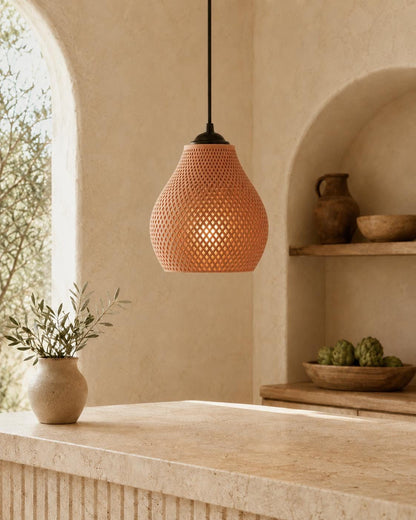 Modern Lattice Pendant Light with E26 Socket & Ceiling Canopy