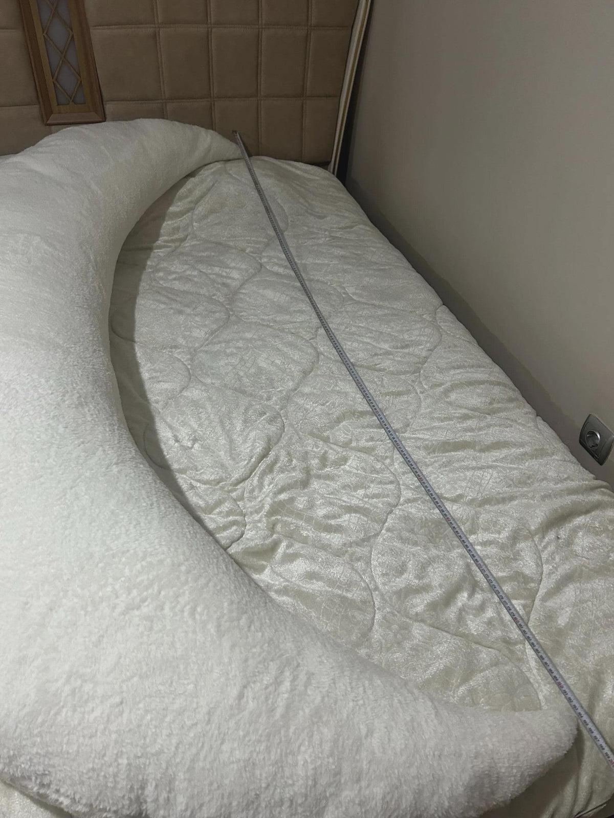 Giant Crescent Moon Pillow, Handcrafted Turkish Body, Plush Hugging Bed Pillow