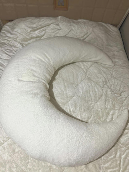 Giant Crescent Moon Pillow, Handcrafted Turkish Body, Plush Hugging Bed Pillow