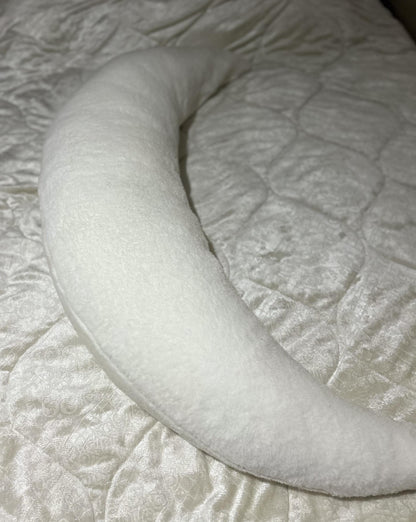 Giant Crescent Moon Pillow, Handcrafted Turkish Body, Plush Hugging Bed Pillow
